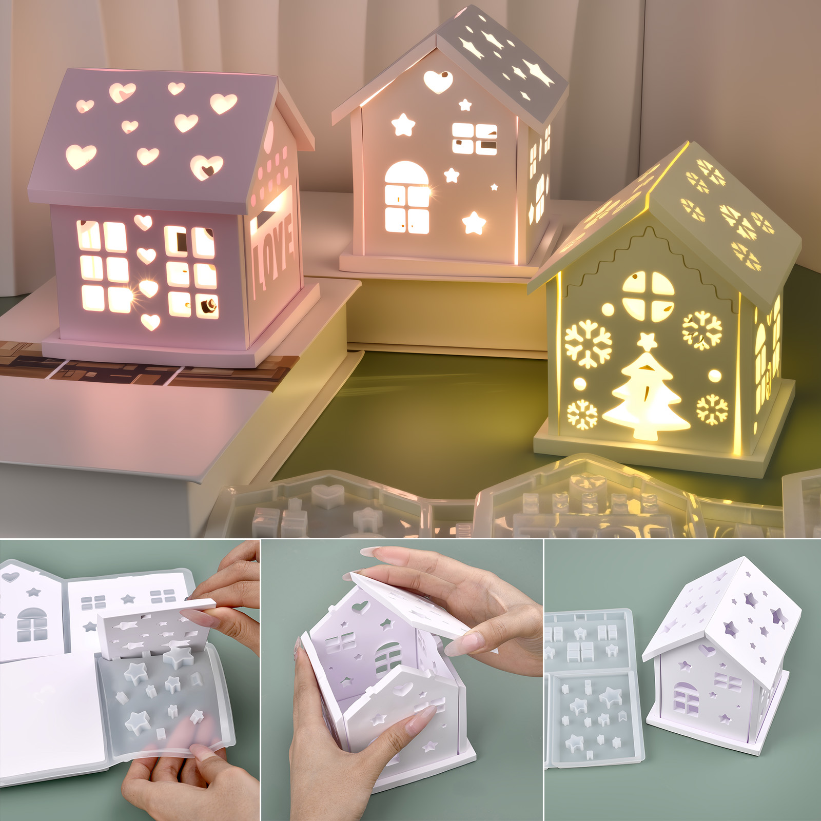 Candle Making Equipment - Moule 3D en Silicone pour maison,