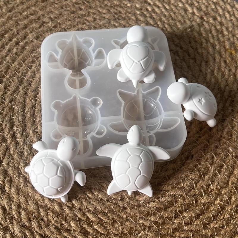 Candle Making Equipment - Moules en silicone pour quatre tortues,