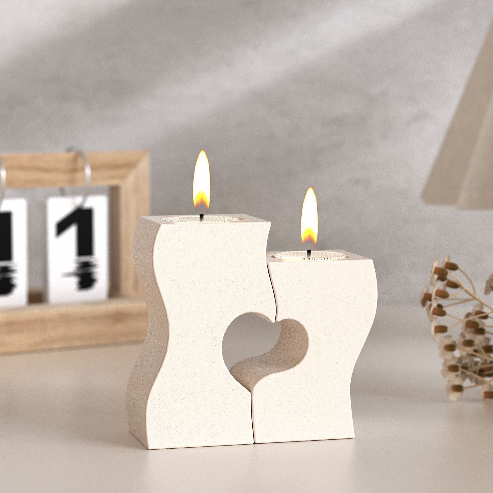 Candle Making Equipment - S coeur chandelier Silicone moules bricolage