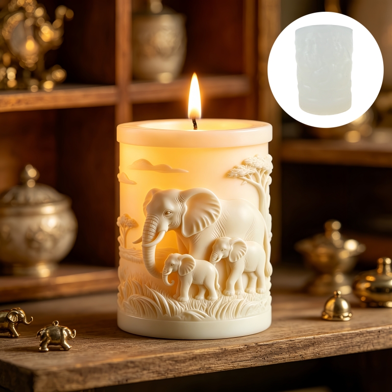 Candle Making Kit For Kids - Moule en silicone cylindrique pour bougies,